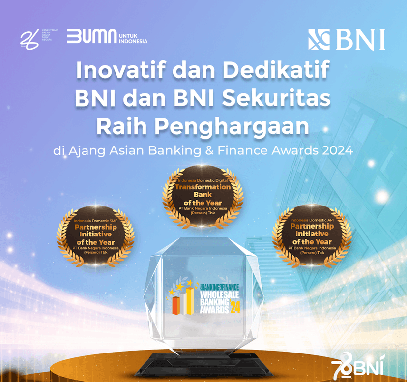 BNI dan BNI Sekuritas Raih Penghargaan di Ajang Asian Banking &#038; Finance Awards 2024